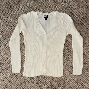 Lands' End Women's Ivory Cardigan